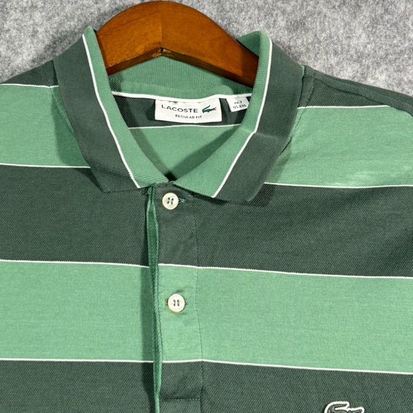 LaCoste Mens Dark/Light Green Regular Fit Short Sleeve Polo Size‎ XXL - Picture 3 of 13